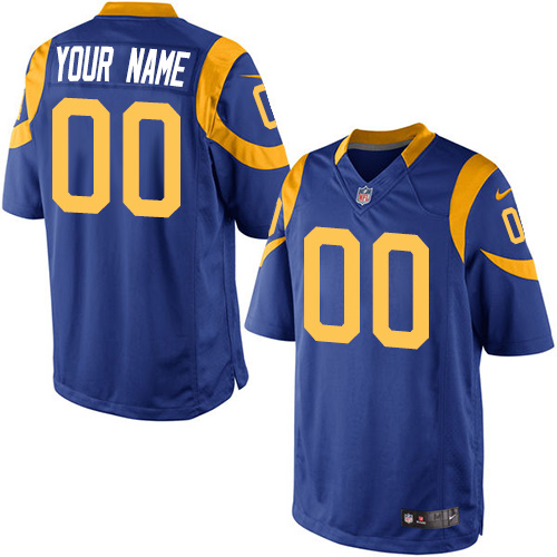 Men's Limited Nike Jersey Royal Blue Alternate - Customized NFL Los Angeles Rams